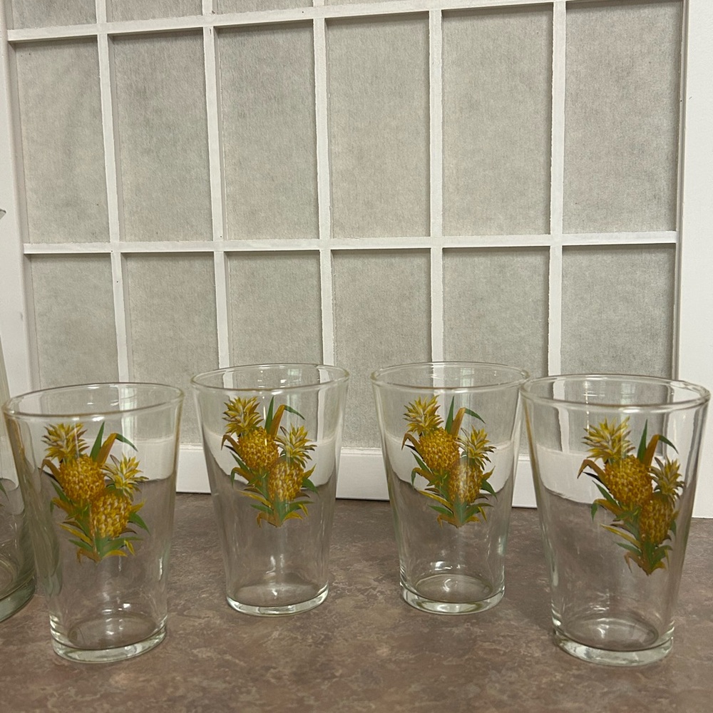 MCM Glass Pineapple Bar Set - Picture 9 of 11